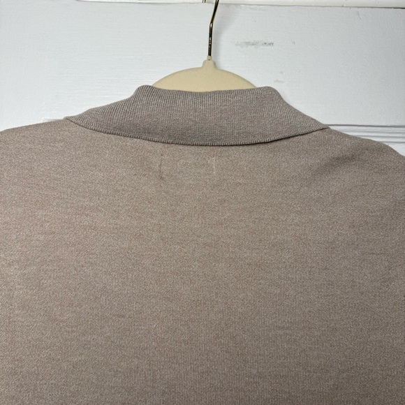 Precedent Taupe Short Sleeve Knit Polo Business Casual Large - Picture 6 of 8